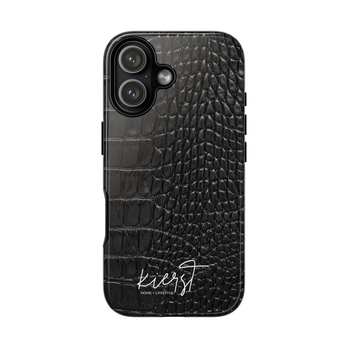 Black Crocodile Print iPhone Case