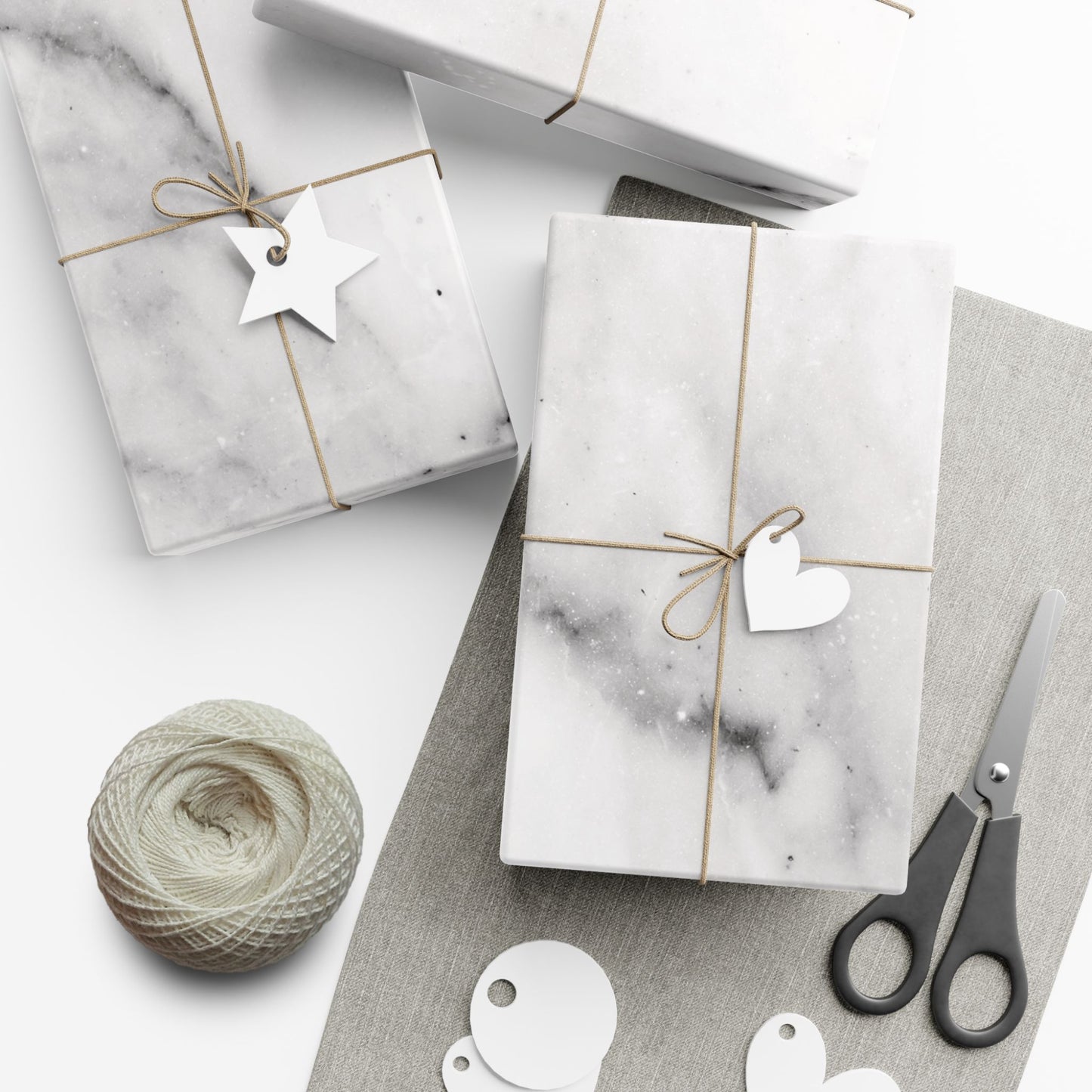 Lived-In Grey Marble Gift Wrapping Paper