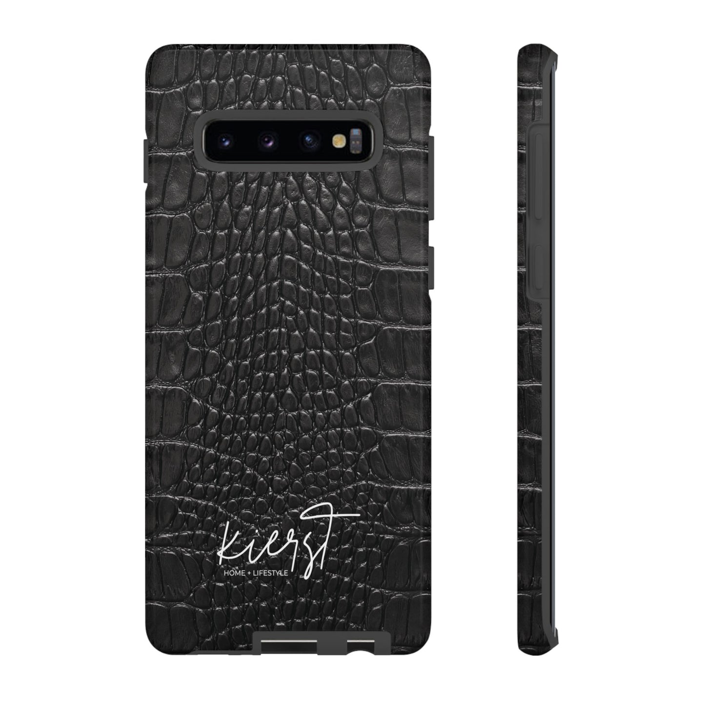 Black Alligator Print Samsung Galaxy Phone Case