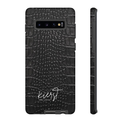 Black Alligator Print Samsung Galaxy Phone Case