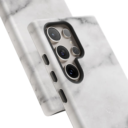 Lived-In White and Grey Marble Samsung Galaxy Case | Soft Strength, Redefined