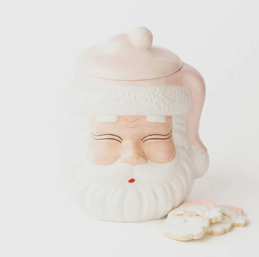 Pink Santa Cookie Jar