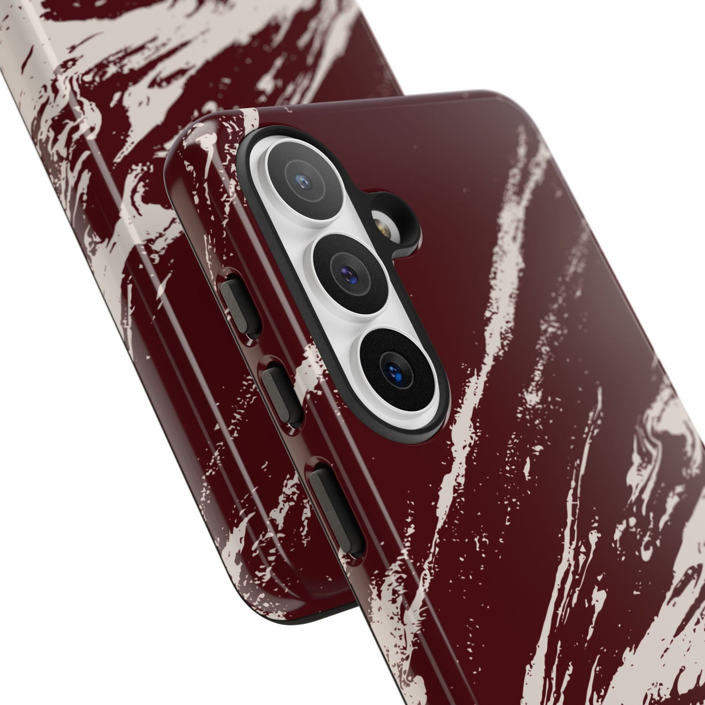 Cream Marble on Signature Velvet Noir Samsung Galaxy Phone Case