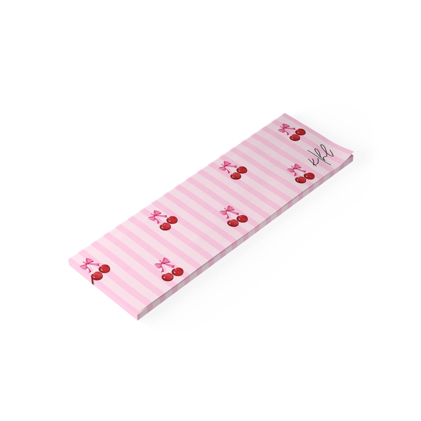 Cherries on Pink Stripes Post-it® Note Pad
