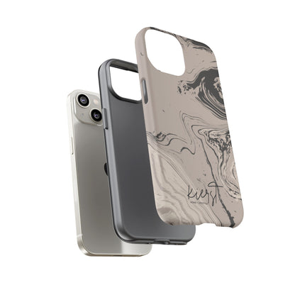 Cream, Grey, and Taupe Marble iPhone Case | A Bold Neutral Grounded in Softness