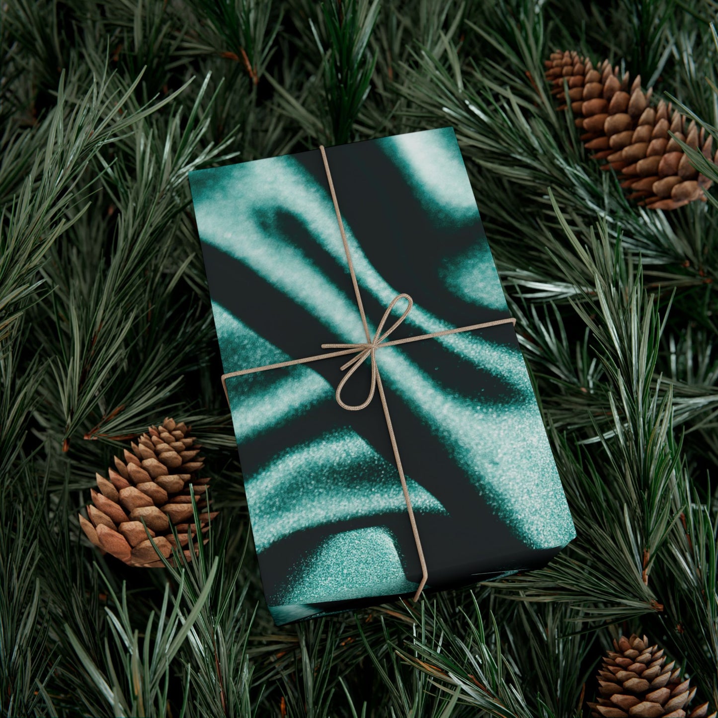Emerald Satin Print Gift Wrapping Paper