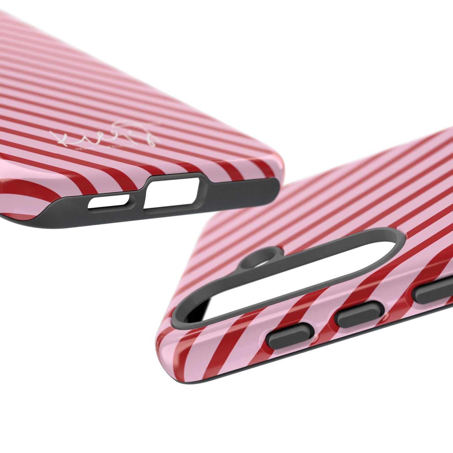 Holiday 25 Pink and Red Diagonal Striped Samsung Galaxy Phone Case