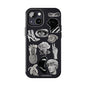 Black & White Vintage Sticker Design iPhone Case