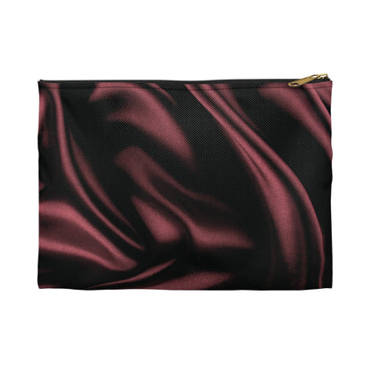 Signature Velvet Noir Silk Print Accessory Pouch