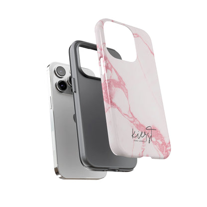 Pink & White Marble iPhone Case | Classic Elegance, Feminine Twist