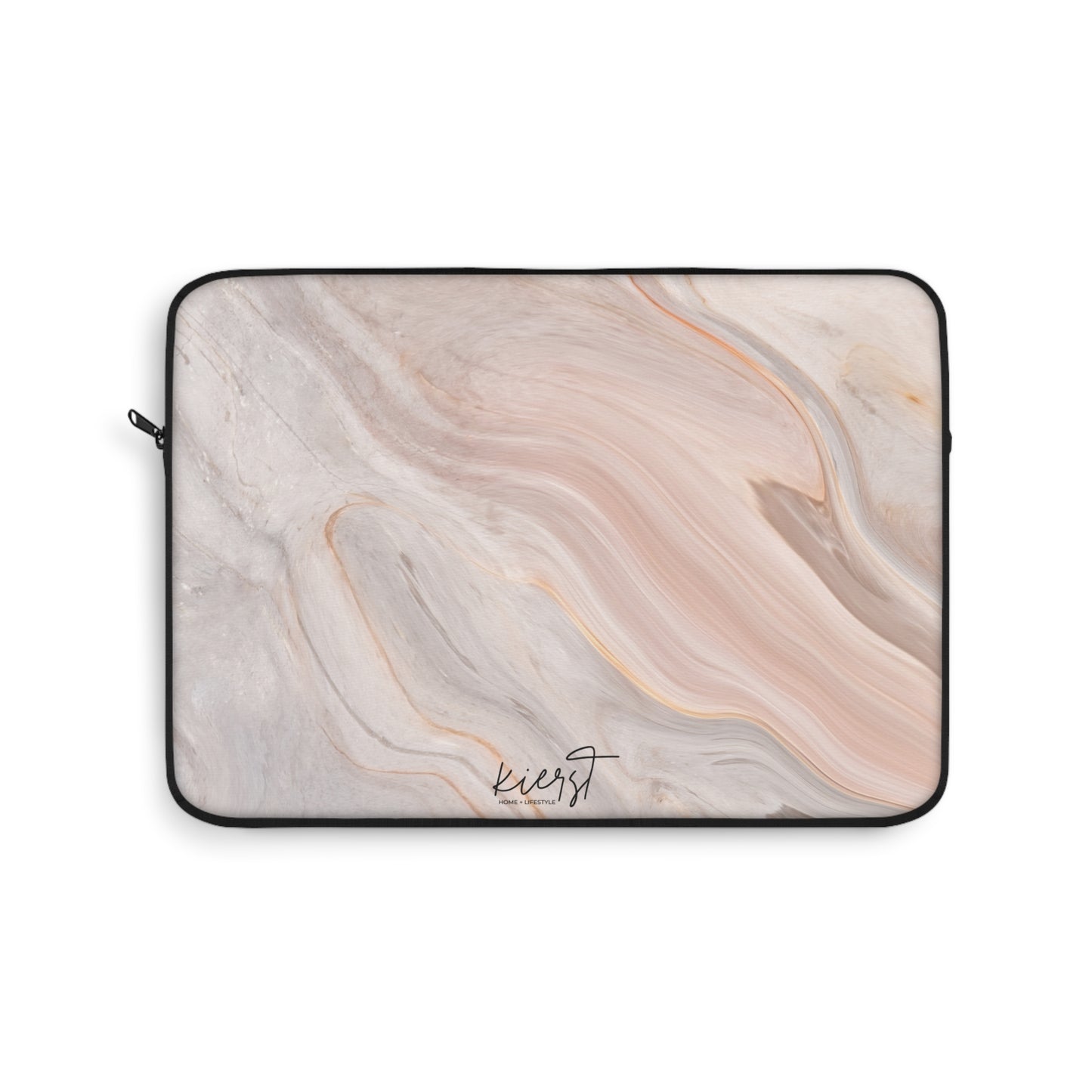 Blush Swirl Marble Laptop Sleeve | Soft Neutral Tech Accessory