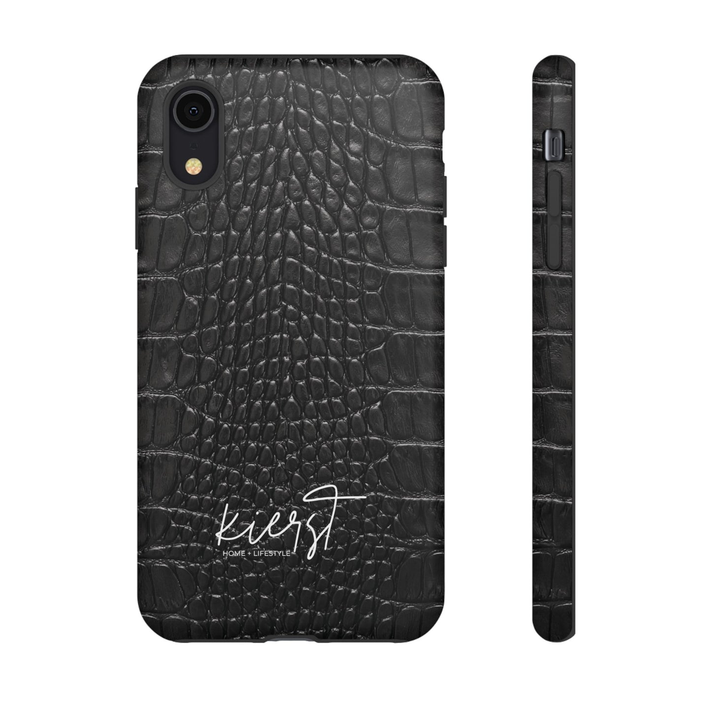 Black Alligator Print iPhone Case