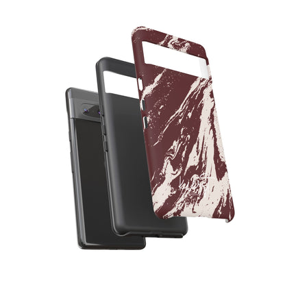 Cream Marble on Signature Velvet Noir Google Pixel Phone Case