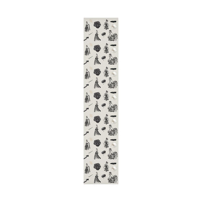 B&W Fashion Themed on Bone Gift Wrapping Paper