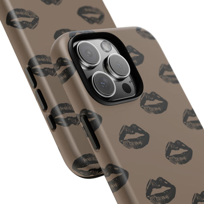 Black Lips and Mocha iPhone Case