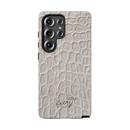 Cream Reptile Print Samsung Galaxy Phone Case