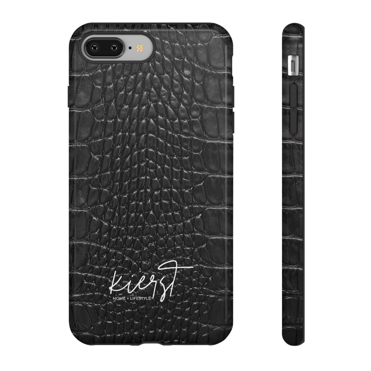 Black Alligator Print iPhone Case