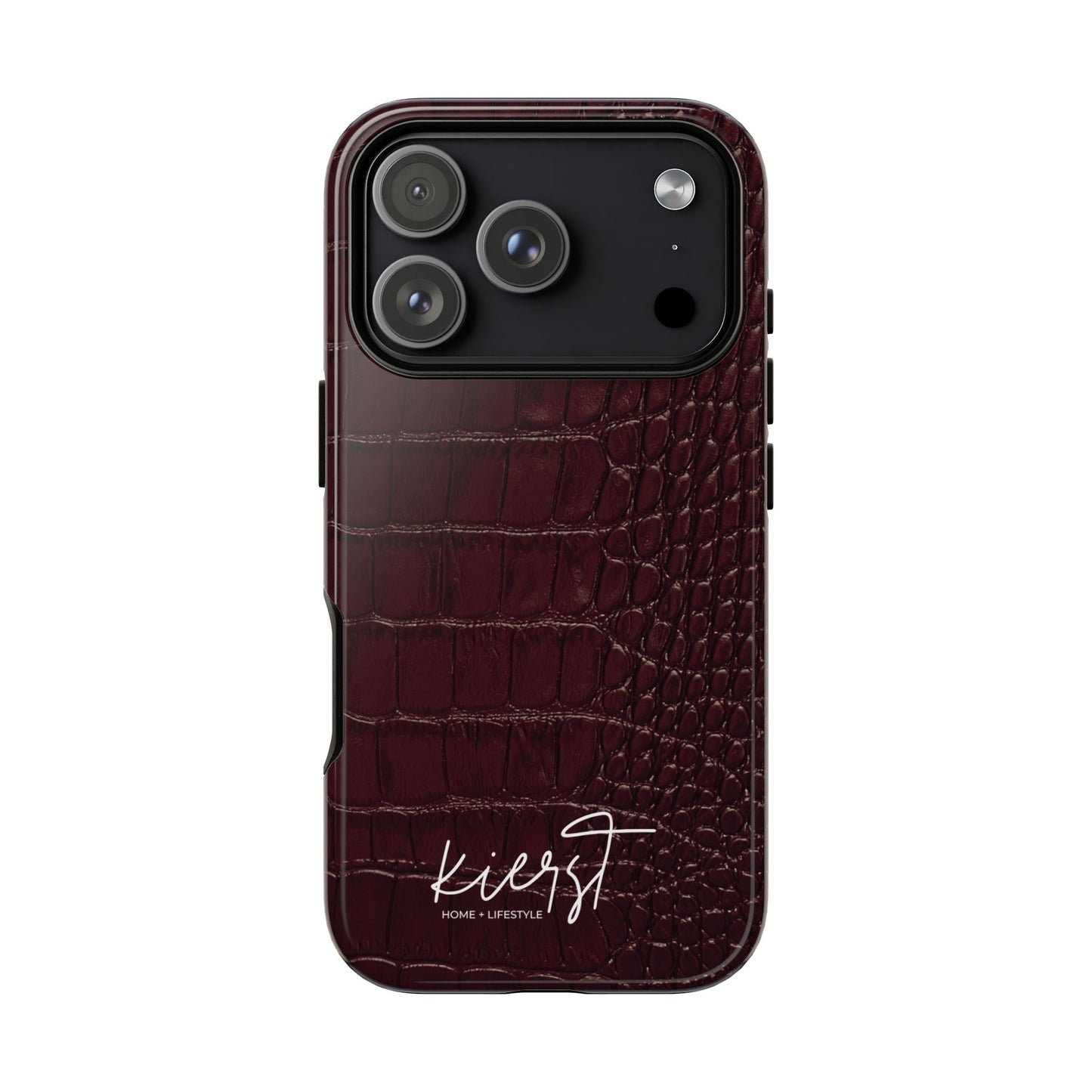 Signature Velvet Noir Crocodile Print iPhone Case