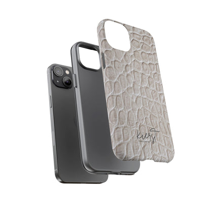 Cream Reptile Print iPhone Case