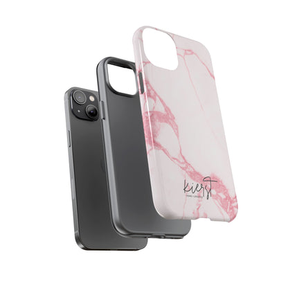 Pink & White Marble iPhone Case | Classic Elegance, Feminine Twist