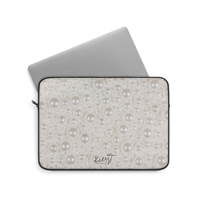 Various Pearls Laptop Sleeve | Glam Neutrals for Elevated Workspaces