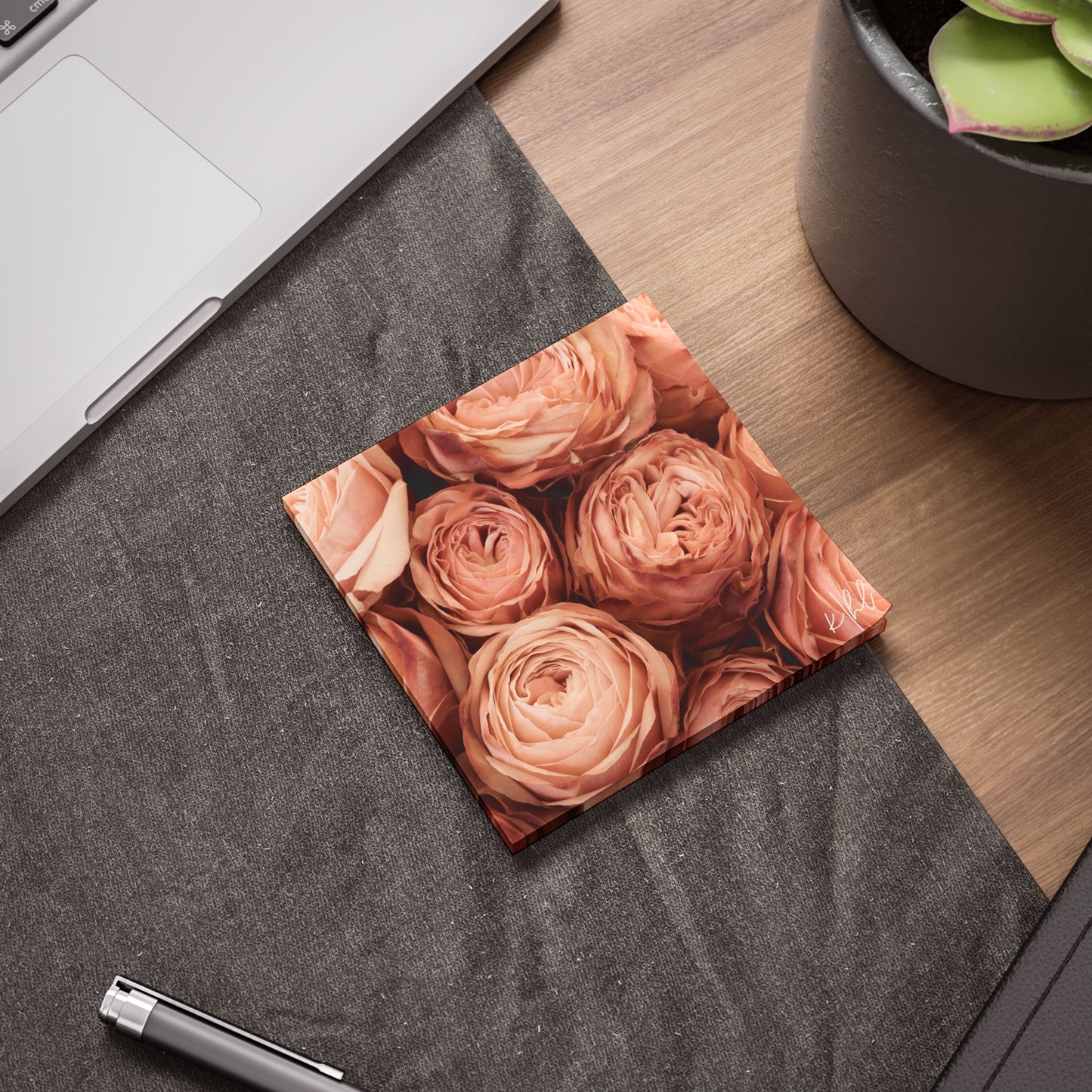 Peony Dusk Post-it® Note Pad | Warm Floral Peonies
