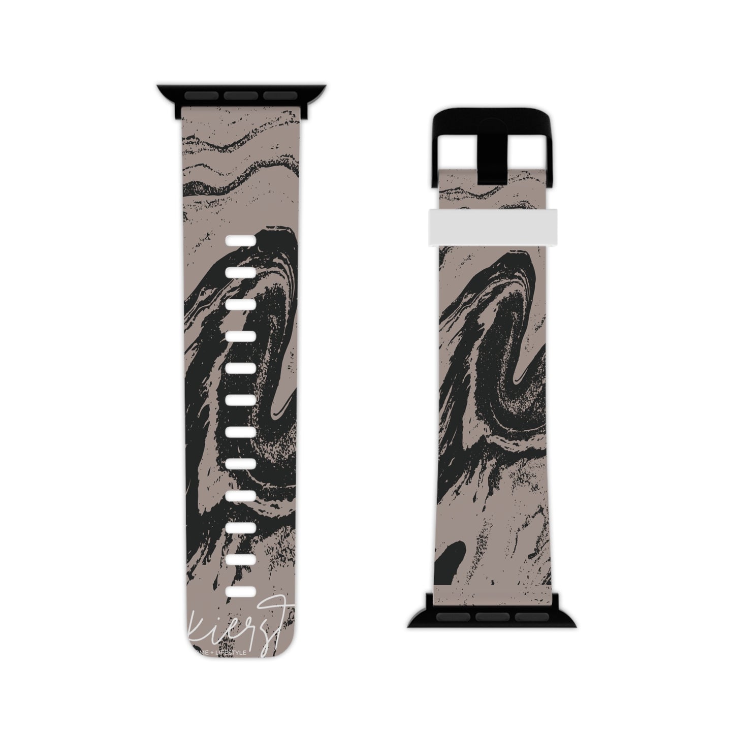 Taupe & Black Marble Apple Watch Band