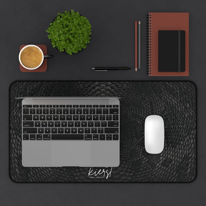 Black + Grey Snake Print Desk Mat
