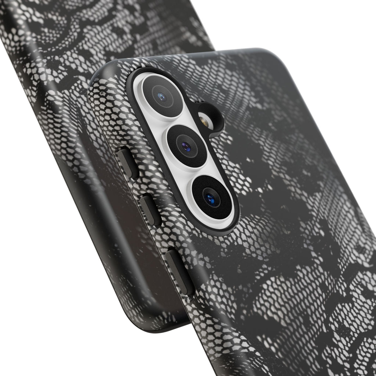 Black + White Lace Print Samsung Galaxy Phone Case