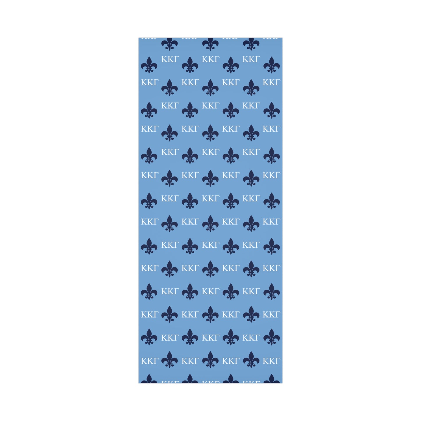 Dark Blue Fleur-de-lis White Kappa Kappa Gamma KKG Gift Wrapping Paper