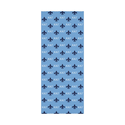 Dark Blue Fleur-de-lis White Kappa Kappa Gamma KKG Gift Wrapping Paper