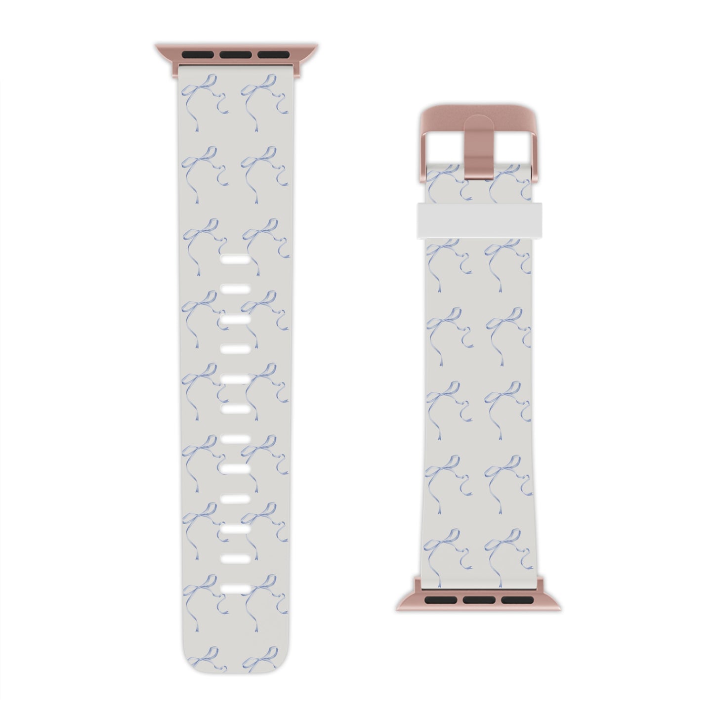 Multiple Thin Blue Bows Apple Watch Band