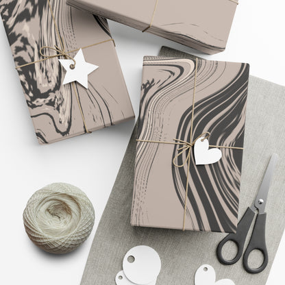 Cream, Grey, and Taupe Marble Gift Wrapping Paper