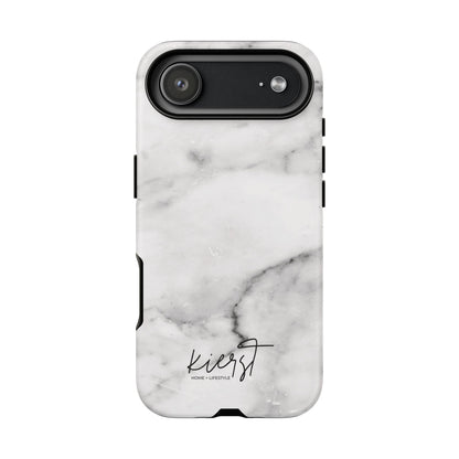 Lived-In White and Grey Marble iPhone Case