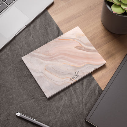 Blush Swirl Marble Post-it® Note Pad | Soft Pink Marble-Inspired Sticky Notes for Chic Desks