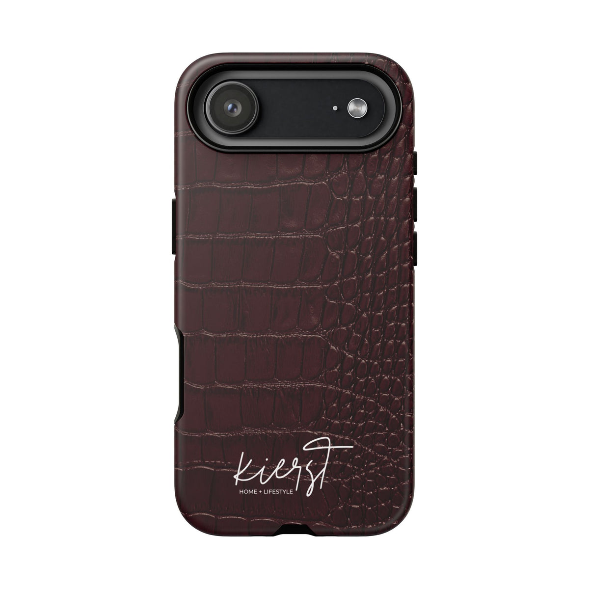 Signature Velvet Noir Crocodile Print iPhone Case