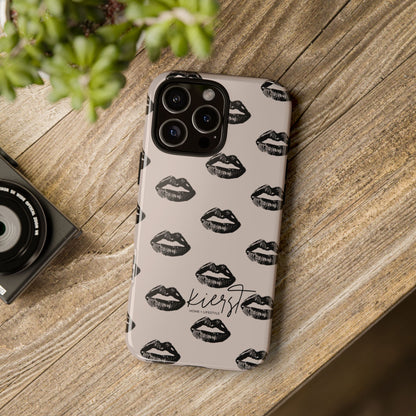 Black Lips and Oat iPhone Case