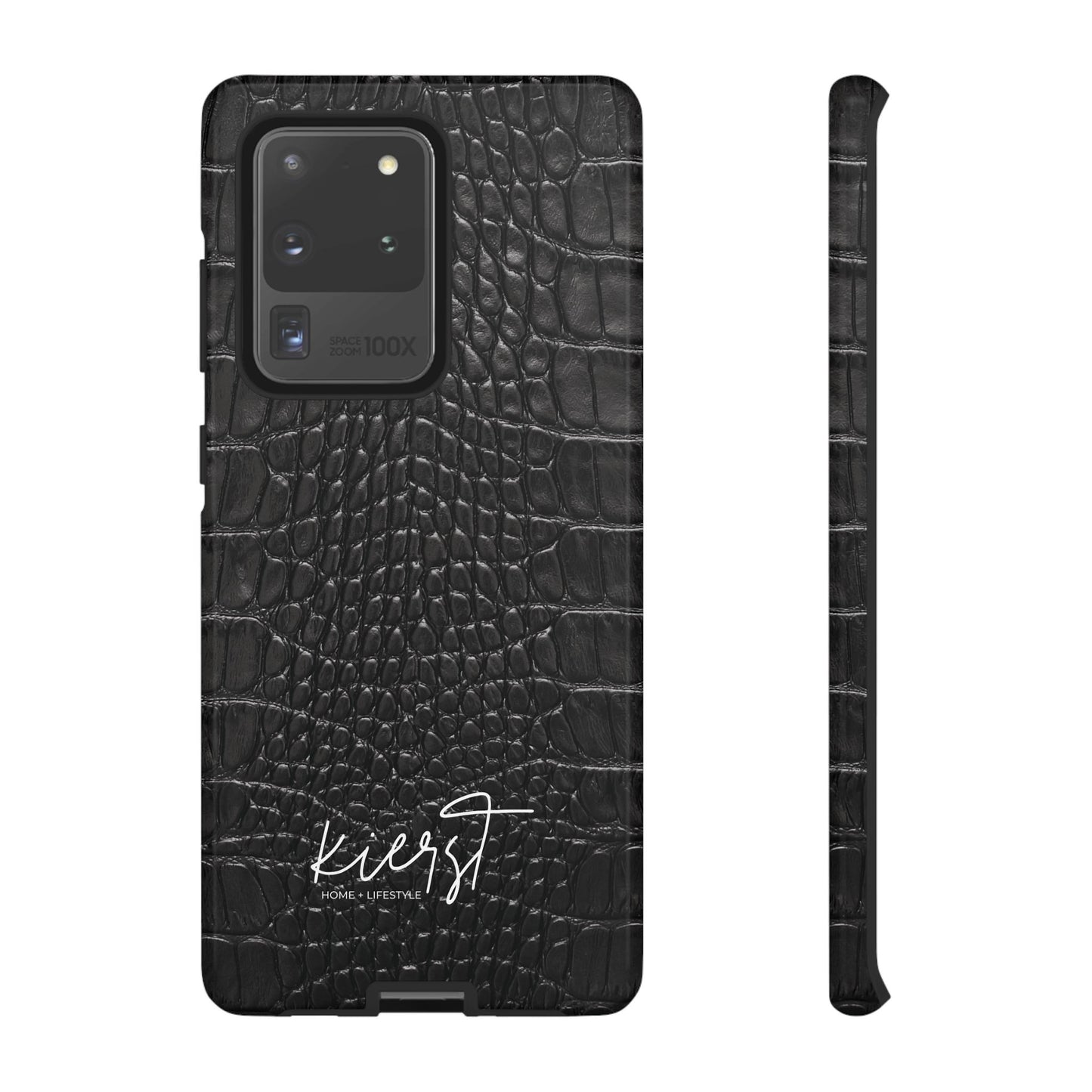 Black Alligator Print Samsung Galaxy Phone Case