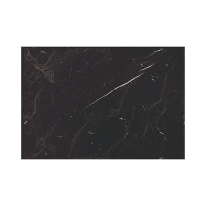 Black Marble Gift Wrapping Paper – Black and White Stone-Inspired Print