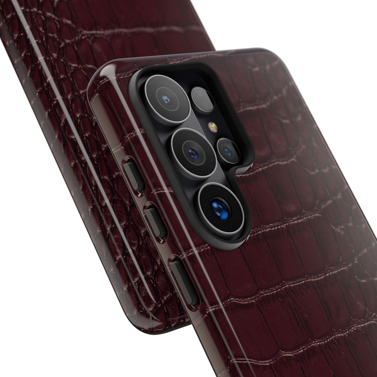 Signature Velvet Noir Crocodile Print Samsung Galaxy Phone Case
