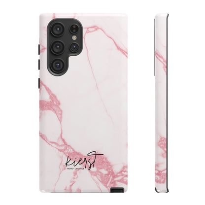 Pink & White Marble Samsung Galaxy Phone Case | Feminine, Polished, and Quietly Bold