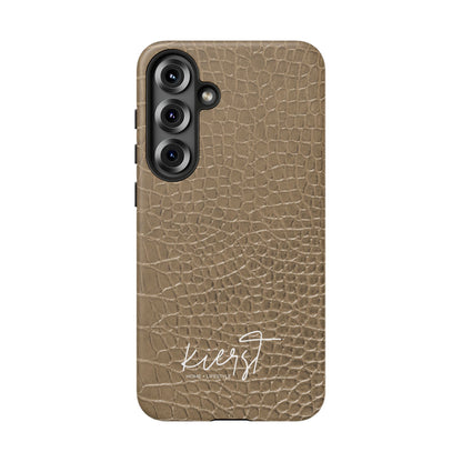 Tan Alligator Print Samsung Galaxy Phone Case