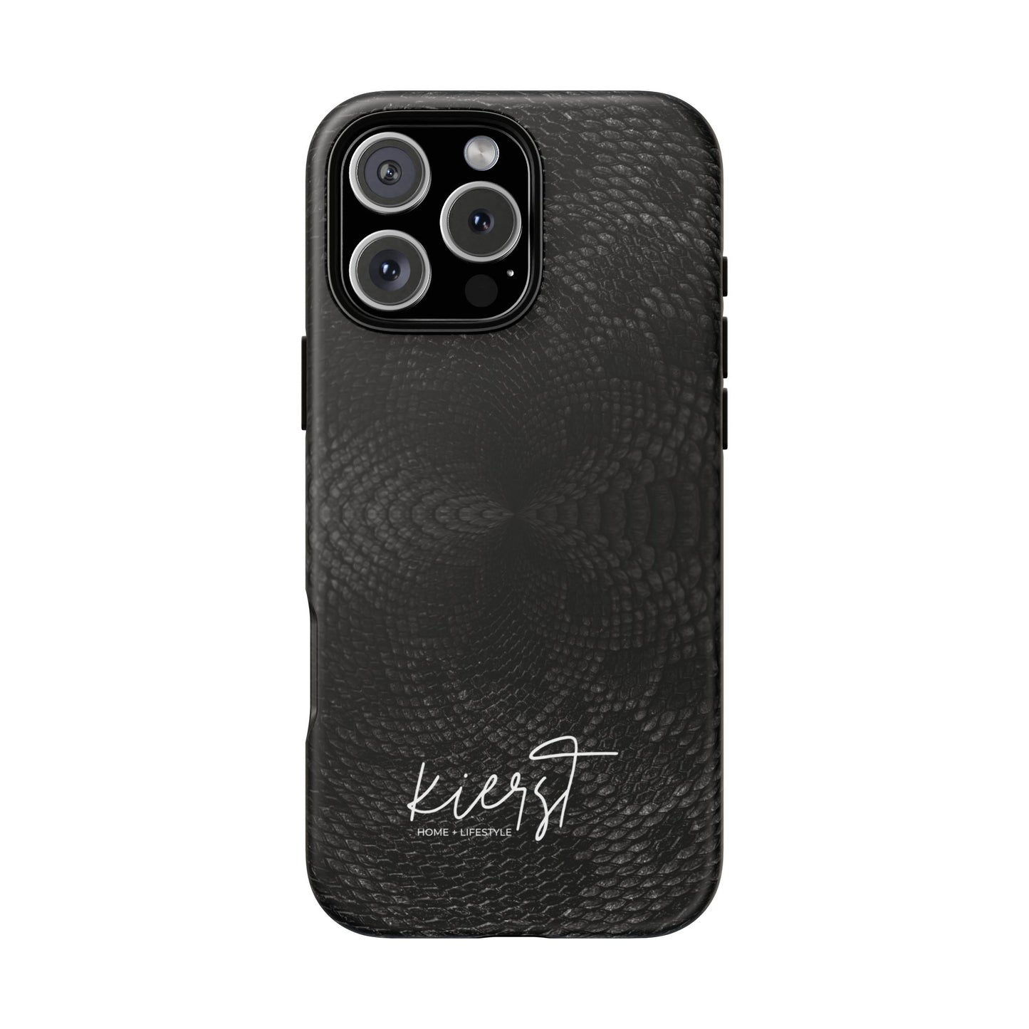 Black + Grey Snake Print iPhone Case