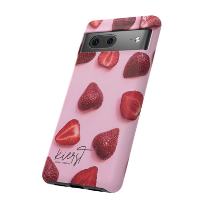 Strawberries Google Pixel Case | Blush-Toned Charm Meets Playful Precision