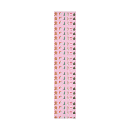 Colorful Christmas on Pink Gift Wrapping Paper