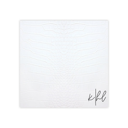 White Alligator Post-it® Note Pad | Luxe Faux Skin-Inspired Memo Pad
