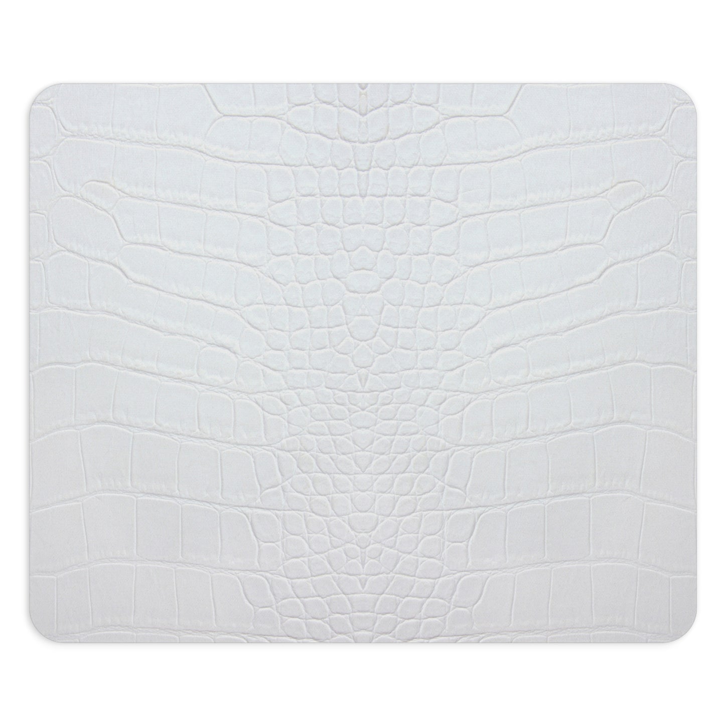 White Alligator Print Mouse Pad