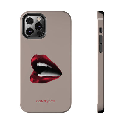 Vintage Newspaper Red Lips iPhone Case