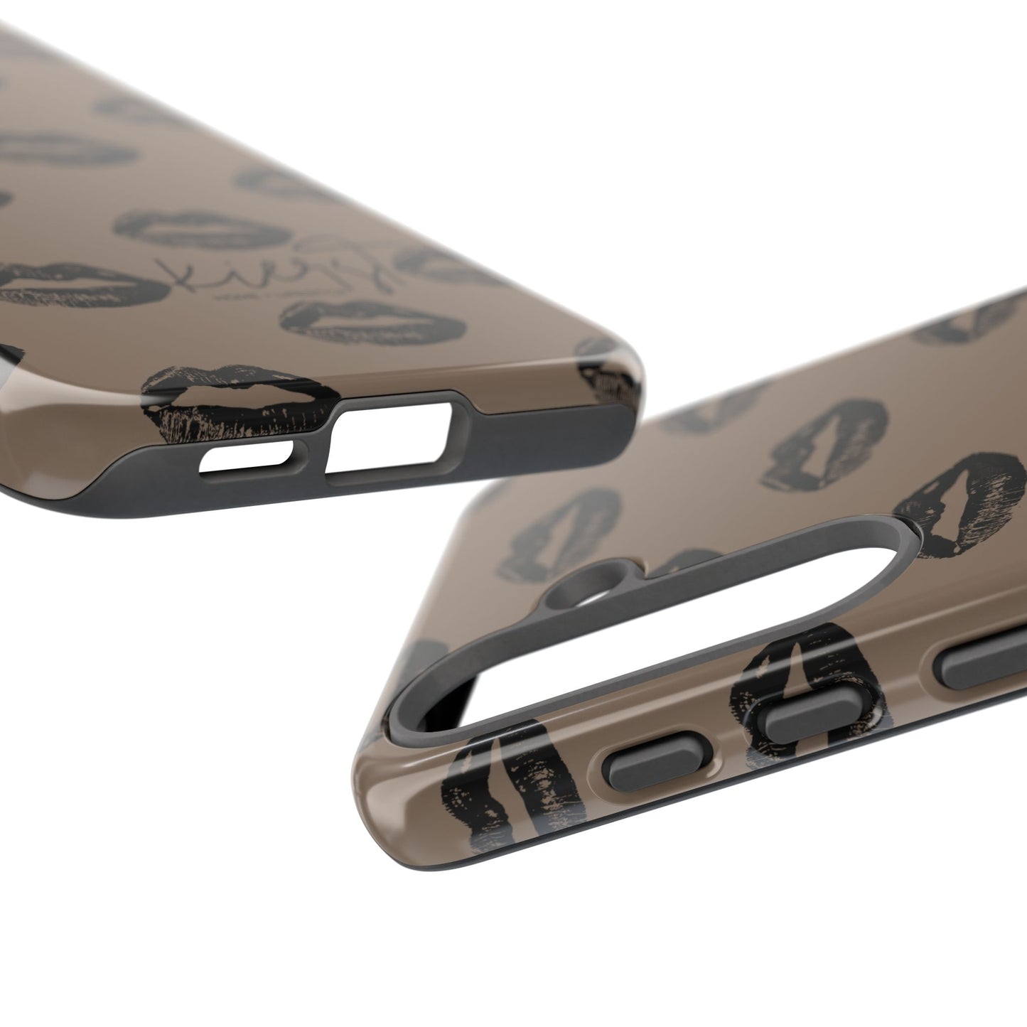 Black Lips and Mocha Samsung Galaxy Phone Case