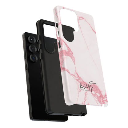 Pink & White Marble Samsung Galaxy Phone Case